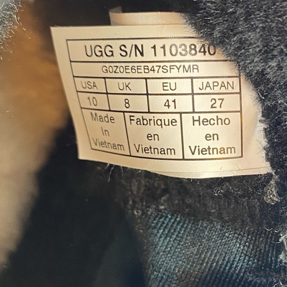 UGG Women's Ridge Mini Boots Black 10 - Picture 8 of 8